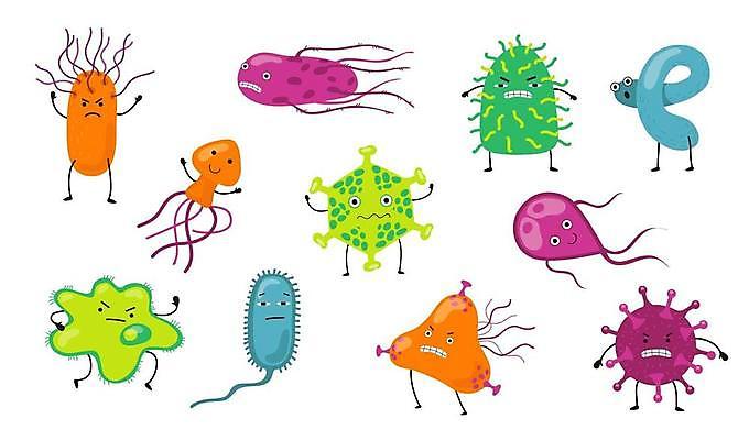 EPS 해외이미지 캐릭터 일러스트 사람없음 바이러스 미생물 사나움 박테리아 몬스터 못생김 해외일러스트 일러캐릭터 의학 생물 파일형식 벡터 이미지허브