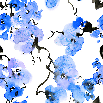 포토 JPG 해외이미지 꽃잎 꽃 백그라운드 일러스트 캘리그라피 붓터치 수묵화 미술 사람없음 파란색 동양화 번짐 해외일러스트 식물 컬러 문화예술 파일형식 효과 이미지허브