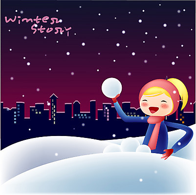 EPS 사계절 계절 여자 기념일 크리스마스 겨울 야경 일러스트 청소년 한명 사람 야외 10대 눈 도시 눈싸움 여자만 여자한명만 십대만 십대여자만 십대여자한명만 국내일러스트 자연요소 1 날씨 눈_날씨 이벤트 야간 싸움 파일형식 벡터 풍경_경치