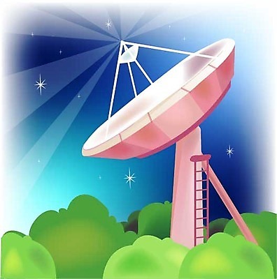 EPS 나무 시설물 현대건축 건축 산업 별 과학 일러스트 통신 상상 밤하늘 미래 사람없음 야외 우주 인공위성 전파 위성장비 송신기 첨단 국내일러스트 자연요소 식물 건축물 컨셉 하늘 장비 야간 파일형식 벡터