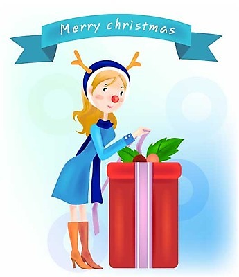 EPS 모자 계절 여자 기념일 초등학생 어린이 크리스마스 겨울 일러스트 사슴 선물 한명 사람 소녀 선물상자 루돌프 여자만 여자한명만 어린이만 소녀만 소녀한명만 국내일러스트 1 학생 잡화 포유류 이벤트 상자 파일형식 벡터