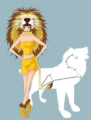 EPS 동물 척추동물 캐릭터 육지동물 여자 별 일러스트 포유류 사람 우주 별자리 운세 사자 별자리캐릭터 점성술 사자자리 여자만 일러캐릭터 자연요소 파일형식 벡터