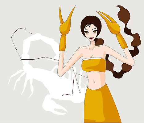 EPS 캐릭터 여자 별 일러스트 사람 우주 별자리 운세 별자리캐릭터 점성술 전갈자리 여자만 가상인물 일러캐릭터 자연요소 상상 파일형식 벡터