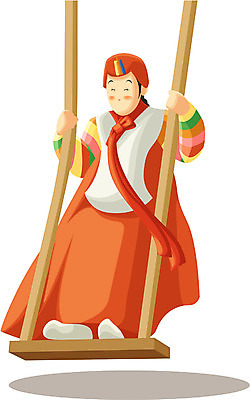 EPS 한국문화 한국전통 여자 명절 초등학생 어린이 일러스트 한국 한명 사람 소녀 추석 전통놀이 가을 한복 그네 색동옷 그네뛰기 여자만 여자한명만 어린이만 소녀만 소녀한명만 국내일러스트 1 학생 동양문화 전통 옷 계절 기념일 아시아 놀이 전통의상 파일형식 벡터