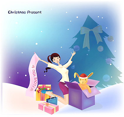 EPS 나무 웰빙 여자 기념일 인형 크리스마스 겨울 일러스트 크리스마스선물 선물 한명 사람 20대 성인 야외 크리스마스트리 토끼인형 여자만 여자한명만 성인여자만 청년만 청년여자만 성인한명만 청년여자한명만 성인여자한명만 성인만 국내일러스트 식물 1 계절 이벤트 청년 토끼 파일형식 벡터