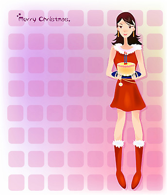 EPS 여자 기념일 컬러 크리스마스 겨울 일러스트 산타옷 선물 한명 사람 20대 성인 빨간색 산타클로스 케이크 눈 여자만 여자한명만 성인여자만 청년만 청년여자만 성인한명만 청년여자한명만 성인여자한명만 성인만 국내일러스트 자연요소 1 옷 계절 날씨 디저트 이벤트 청년 파일형식 벡터