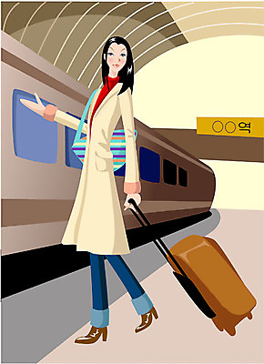 EPS 전신 라이프스타일 웰빙 여자 여행 일러스트 비즈니스 모션 휴가 한명 서기 사람 20대 성인 기차 플랫폼 출장 기차역 여자만 여자한명만 성인여자만 청년만 청년여자만 성인한명만 청년여자한명만 성인여자한명만 성인만 국내일러스트 1 육상교통 교통시설 대중교통 청년 생활 역 파일형식 벡터