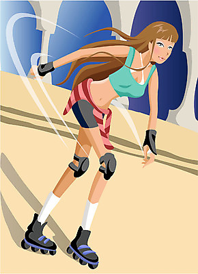 EPS 전신 라이프스타일 웰빙 여자 일러스트 한명 서기 사람 20대 성인 취미 레포츠 운동 롤러블레이드 여자만 여자한명만 성인여자만 청년만 청년여자만 성인한명만 청년여자한명만 성인여자한명만 성인만 국내일러스트 1 모션 레저 건강 청년 생활 파일형식 벡터