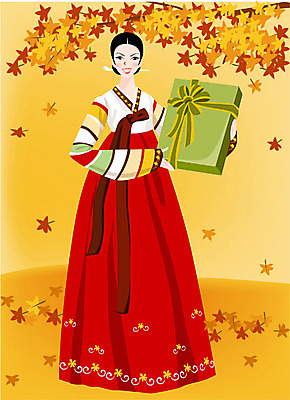 EPS 전신 라이프스타일 웰빙 계절 여자 명절 일러스트 선물 한명 사람 20대 성인 치마 추석 가을 전통의상 한복 저고리 추석선물 여자만 여자한명만 성인여자만 청년만 청년여자만 성인한명만 청년여자한명만 성인여자한명만 성인만 국내일러스트 1 한국전통 전통 기념일 하의 청년 생활 파일형식 벡터 명절선물