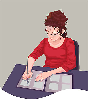 EPS 직업 여자 일러스트 한명 사람 20대 성인 펜 예술가 만화가 여자만 여자한명만 성인여자만 청년만 청년여자만 성인한명만 청년여자한명만 성인여자한명만 성인만 국내일러스트 1 청년 필기구 파일형식 벡터