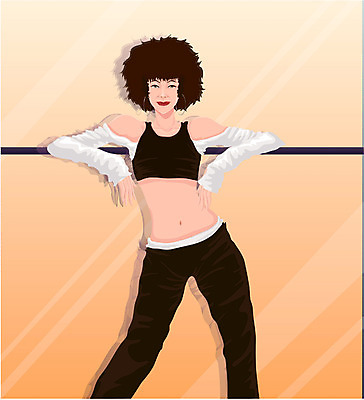 EPS 직업 여자 일러스트 한명 서기 사람 상반신 20대 성인 댄서 춤 현대무용 재즈댄스 여자만 여자한명만 성인여자만 청년만 청년여자만 성인한명만 청년여자한명만 성인여자한명만 성인만 국내일러스트 1 모션 문화예술 청년 파일형식 벡터