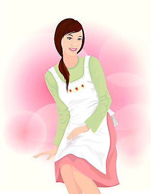 EPS 직업 여자 일러스트 한명 사람 앉기 상반신 20대 성인 주부 가정부 여자만 여자한명만 성인여자만 청년만 청년여자만 성인한명만 청년여자한명만 성인여자한명만 성인만 국내일러스트 1 모션 청년 파일형식 벡터