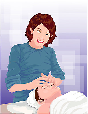 EPS 직업 여자 일러스트 한명 사람 상반신 20대 성인 뷰티 마사지 피부관리 스킨케어 에스테틱 피부관리사 여자만 여자한명만 성인여자만 청년만 청년여자만 성인한명만 청년여자한명만 성인여자한명만 성인만 국내일러스트 1 청년 파일형식 벡터