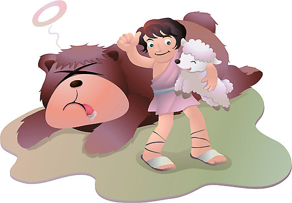 EPS 주간 전신 동물 척추동물 육지동물 남자 기독교 종교 어린이 일러스트 곰 포유류 서기 사람 소년 야외 양 우승 다윗 남자만 어린이만 소년만 국내일러스트 자연요소 모션 최고 파일형식 벡터