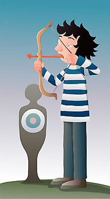 EPS 전신 남자 기독교 종교 초등학생 어린이 일러스트 화살 한명 서기 사람 소년 과녁판 남자만 남자한명만 어린이만 소년만 소년한명만 국내일러스트 1 학생 모션 파일형식 벡터