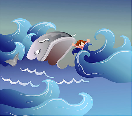 EPS 남자 기독교 종교 파도 바다 일러스트 어류 사람 풍경 상반신 야외 고래 태풍 구약성서 풍랑 남자만 국내일러스트 포유류 수중동물 자연재해 파일형식 벡터