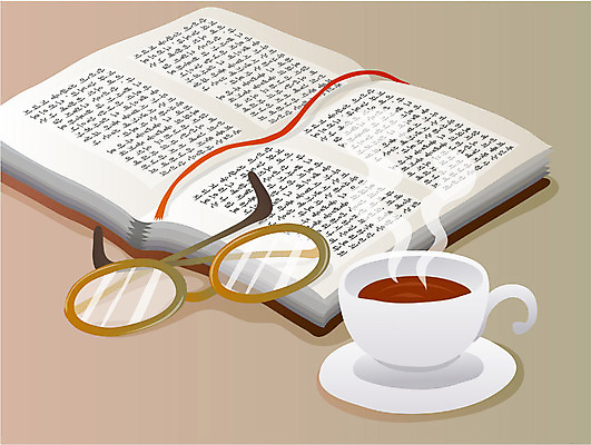 EPS 기독교 종교 안경 커피 일러스트 종교용품 기독교용품 사람없음 성경 차 국내일러스트 잡화 음료 파일형식 벡터