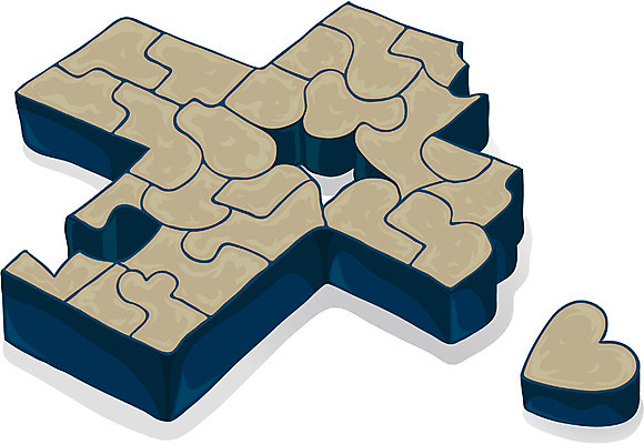 EPS 기독교 종교 생활용품 십자가 일러스트 사람없음 놀이용품 하트 퍼즐 국내일러스트 모양 오브젝트 파일형식 벡터