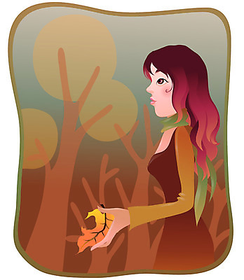 EPS 나무 사계절 계절 여자 낙엽 일러스트 자연 한명 서기 사람 상반신 20대 성인 야외 가을 여자만 여자한명만 성인여자만 청년만 청년여자만 성인한명만 청년여자한명만 성인여자한명만 성인만 국내일러스트 식물 1 잎 모션 청년 생태계 파일형식 벡터