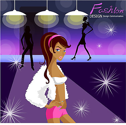 EPS 모델 직업 여자 패션 포즈 일러스트 실내 한명 사람 20대 성인 패션쇼 패션쇼장 여자만 여자한명만 성인여자만 청년만 청년여자만 성인한명만 청년여자한명만 성인여자한명만 성인만 국내일러스트 1 청년 내부 쇼 파일형식 벡터