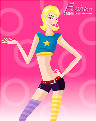 EPS 모델 직업 여자 패션 포즈 일러스트 한명 사람 20대 성인 여자만 여자한명만 성인여자만 청년만 청년여자만 성인한명만 청년여자한명만 성인여자한명만 성인만 국내일러스트 1 청년 파일형식 벡터