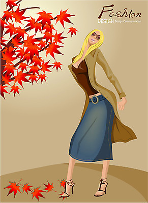 EPS 모델 직업 계절 여자 패션 포즈 일러스트 한명 사람 20대 성인 가을 여자만 여자한명만 성인여자만 청년만 청년여자만 성인한명만 청년여자한명만 성인여자한명만 성인만 국내일러스트 1 청년 파일형식 벡터