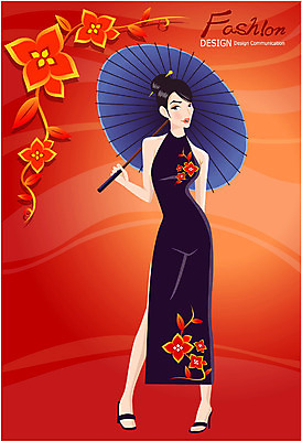 EPS 모델 직업 계절 여자 패션 포즈 일러스트 한명 사람 20대 성인 중국인 중국 가을 여자만 여자한명만 성인여자만 청년만 청년여자만 성인한명만 청년여자한명만 성인여자한명만 성인만 국내일러스트 외국인 1 아시아 동양인 청년 파일형식 벡터