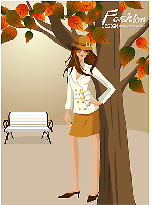 EPS 모델 직업 계절 여자 패션 포즈 단풍 낙엽 일러스트 한명 사람 20대 성인 가을 여자만 여자한명만 성인여자만 청년만 청년여자만 성인한명만 청년여자한명만 성인여자한명만 성인만 국내일러스트 1 잎 청년 파일형식 벡터