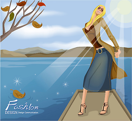 EPS 주간 모델 직업 계절 여자 패션 포즈 낙엽 일러스트 산 한명 사람 20대 성인 야외 강 가을 여자만 여자한명만 성인여자만 청년만 청년여자만 성인한명만 청년여자한명만 성인여자한명만 성인만 국내일러스트 자연요소 1 잎 청년 파일형식 벡터