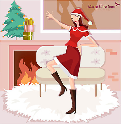 EPS 나무 계절 여자 기념일 크리스마스 겨울 거실 의자 일러스트 실내 한명 사람 20대 성인 소파 크리스마스트리 산타클로스 파티 벽난로 여자만 여자한명만 성인여자만 청년만 청년여자만 성인한명만 청년여자한명만 성인여자한명만 성인만 국내일러스트 식물 1 가구 이벤트 청년 내부 파일형식 벡터