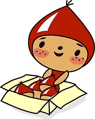 EPS 클립아트 식물 캐릭터 열매 일러스트 상반신 사람없음 상자 견과류 밤 음식캐릭터 견과류캐릭터 일러캐릭터 음식 파일형식 벡터