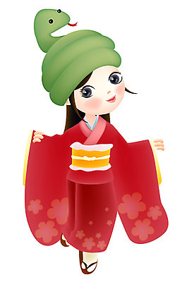 EPS 모자 전통 여자 어린이 외국문화 일본문화 일러스트 새해 한명 사람 소녀 20대 성인 일본 십이지신 뱀 기모노 연하장 십이지신캐릭터 일본전통 연말연시 간지 여자만 여자한명만 일러캐릭터 캐릭터 1 동양문화 잡화 아시아 문화 파충류 카드_감사 청년 일본전통의상 파일형식 벡터