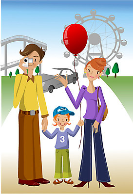 EPS 주간 여자 남자 딸 행복 어린이 일러스트 가족 엄마 사람 소녀 야외 세명 부모 소풍 화목 놀이공원 아빠 풍선 캠코더 상업시설 국내일러스트 자연요소 감정 컨셉 관계 야외활동 카메라 테마파크 시설 상업 파일형식 벡터