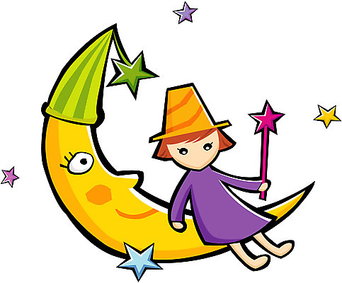 EPS 클립아트 여자 별 어린이 일러스트 상상 자연 요정 사람 달 초승달 마술봉 꿈나라 여자만 어린이만 소녀만 가상인물 국내일러스트 자연요소 꿈 마술도구 생태계 파일형식 벡터