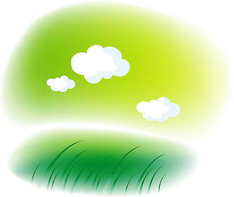 EPS 주간 클립아트 구름 사계절 계절 백그라운드 일러스트 자연 하늘 풍경 초원 사람없음 야외 여름 봄 풀 입하 국내일러스트 자연요소 식물 절기 생태계 파일형식 벡터