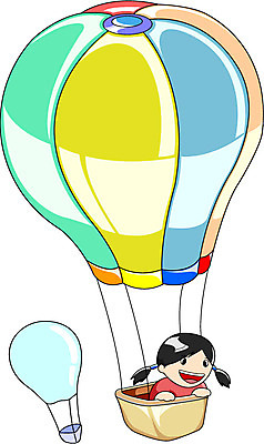 EPS 클립아트 여자 어린이 일러스트 한명 사람 소녀 20대 성인 운송업 기구 열기구 운송기구 여자만 여자한명만 국내일러스트 1 산업 항공교통 청년 파일형식 벡터