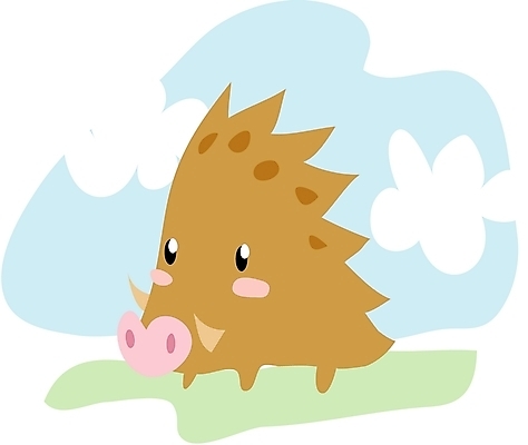 EPS 주간 클립아트 동물 척추동물 육지동물 일러스트 포유류 새해 사람없음 야외 십이지신 돼지띠 돼지 멧돼지 돼지해 국내일러스트 자연요소 한자 파일형식 벡터