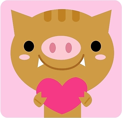 EPS 클립아트 동물 척추동물 육지동물 일러스트 포유류 새해 사람없음 십이지신 하트 돼지띠 돼지 돼지해 국내일러스트 모양 한자 파일형식 벡터