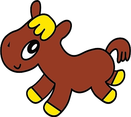 EPS 클립아트 동물 척추동물 캐릭터 한마리 육지동물 일러스트 포유류 새해 사람없음 십이지신 운세 말_동물 말띠 말캐릭터 일러캐릭터 1 동물캐릭터 파일형식 벡터