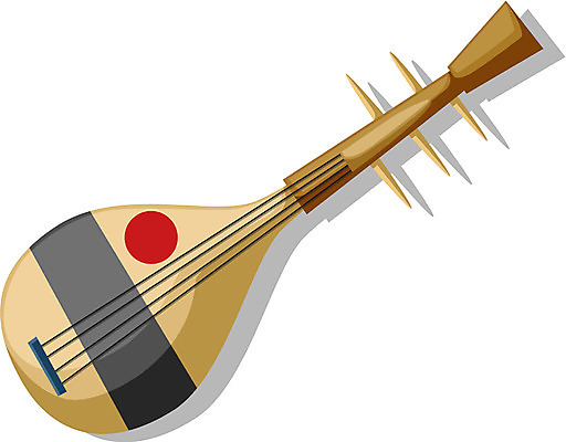 EPS 악기 음악 일러스트 현악기 국악기 사람없음 일본 기타 비파 국내일러스트 아시아 문화예술 국악 파일형식 벡터 중국악기