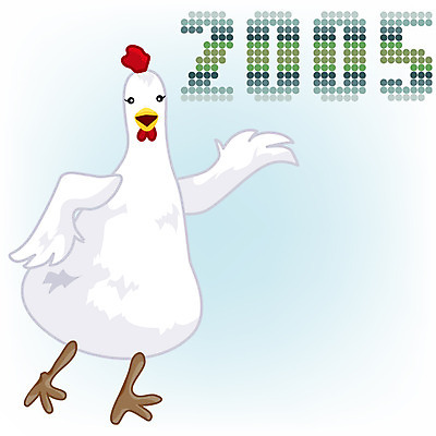 EPS 동물 척추동물 한마리 전통 일러스트 조류 새해 사람없음 십이지신 닭 연하장 연말연시 2005년 국내일러스트 1 카드_감사 연도 파일형식 벡터