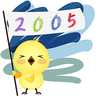 EPS 동물 척추동물 한마리 전통 일러스트 조류 새해 병아리 사람없음 십이지신 닭 연하장 연말연시 2005년 국내일러스트 1 카드_감사 연도 파일형식 벡터