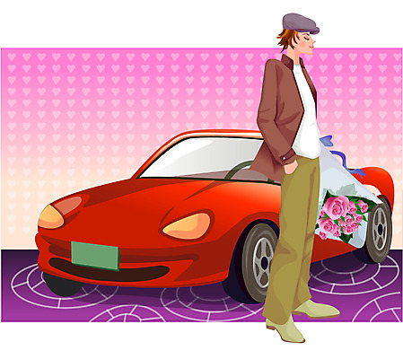 EPS 기념일 남자 꽃 꽃다발 프로포즈 일러스트 화이트데이 승용차 자동차 선물 한명 사람 이벤트 20대 청년 성인 장미 다이어리 축하 스포츠카 빨간차 연중행사 총각 남자만 남자한명만 성인남자만 청년만 청년남자만 청년남자한명만 성인한명만 성인남자한명만 성인만 국내일러스트 식물 1 육상교통 컨셉 데이이벤트 사무용품 파일형식 벡터