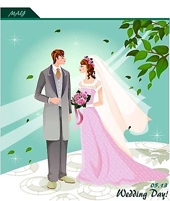 EPS 커플 여자 남자 부케 결혼 일러스트 결혼식 사람 이벤트 청년 두명 다이어리 로맨틱 축하 청년만 성인만 국내일러스트 꽃다발 컨셉 관계 성인 사무용품 파일형식 벡터