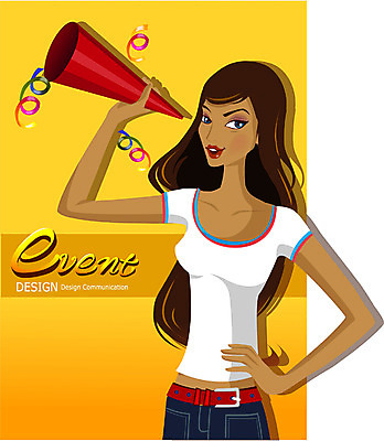 EPS 여자 기념일 일러스트 한명 사람 이벤트 20대 성인 파티 확성기 여자만 여자한명만 성인여자만 청년만 청년여자만 성인한명만 청년여자한명만 성인여자한명만 성인만 국내일러스트 1 청년 파일형식 벡터