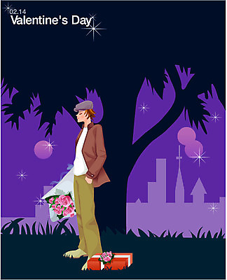 EPS 기념일 남자 꽃 꽃다발 프로포즈 일러스트 발렌타인데이 선물 한명 사람 이벤트 20대 청년 성인 야외 장미 다이어리 축하 연중행사 총각 남자만 남자한명만 성인남자만 청년만 청년남자만 청년남자한명만 성인한명만 성인남자한명만 성인만 국내일러스트 식물 1 컨셉 데이이벤트 사무용품 파일형식 벡터