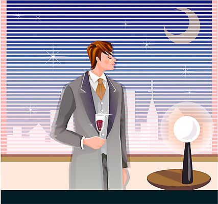 EPS 남자 일러스트 휴식 주택 실내 한명 사람 정장 이벤트 20대 청년 성인 공휴일 와인 다이어리 달 야간 주말 총각 남자만 남자한명만 성인남자만 청년만 청년남자만 청년남자한명만 성인한명만 성인남자한명만 성인만 국내일러스트 자연요소 1 옷 기념일 컨셉 주류 내부 건물 사무용품 파일형식 벡터