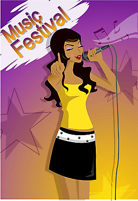 EPS 직업 여자 일러스트 노래 한명 사람 이벤트 20대 성인 파티 축제 가수 대회 여자만 여자한명만 성인여자만 청년만 청년여자만 성인한명만 청년여자한명만 성인여자한명만 성인만 국내일러스트 1 음악 청년 음악가 파일형식 벡터