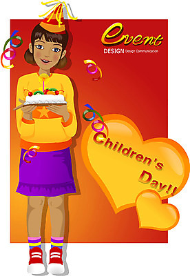 EPS 여자 기념일 어린이 일러스트 한명 사람 소녀 이벤트 20대 성인 파티 케이크 하트 어린이날 여자만 여자한명만 국내일러스트 모양 1 디저트 청년 파일형식 벡터