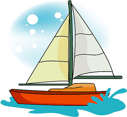 EPS 주간 수상교통 요트 일러스트 하늘 사람없음 야외 봄 운송업 돛단배 선박 국내일러스트 자연요소 계절 산업 교통수단 배_교통 파일형식 벡터